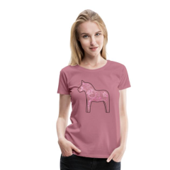 Shirt mit Dalarna Pferd pink