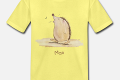 Kinder Shirt mit dem Aufdruck "Max, der Igel" und dem Namen "Max"