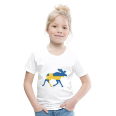 Kindershirt Schwedenliebe weiss